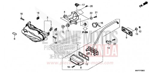 FANALE POSTERIORE CB500XAK di 2020